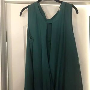 41 Hawthorn Green/Teal Split Neck Blouse